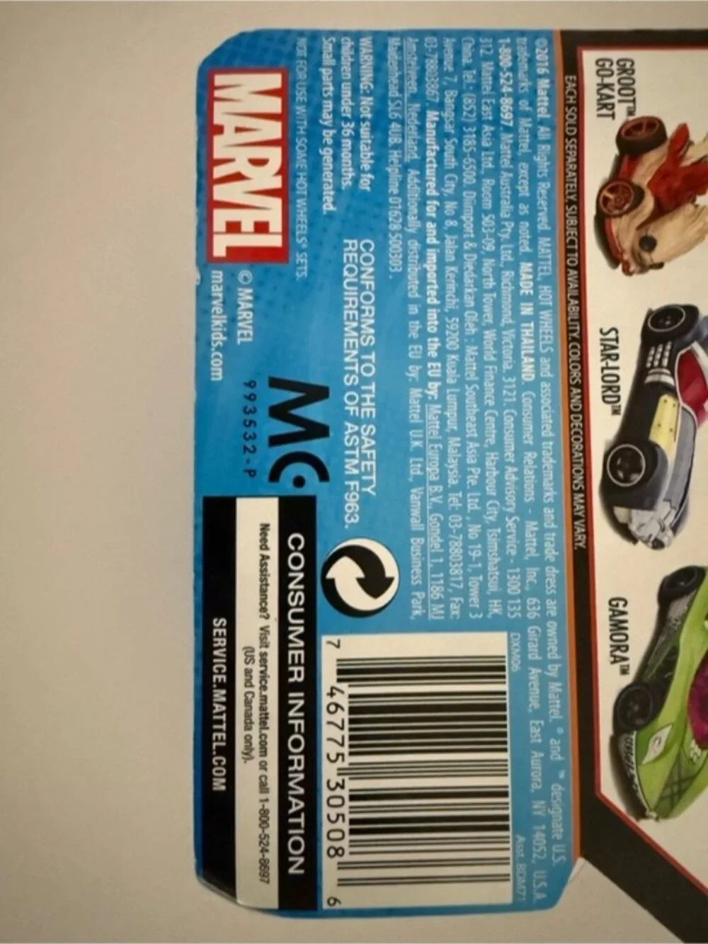 Hot Wheels Marvel Guardians of the Galaxy Vol. 2 Yondu Character Car NIP - Picture 5 of 5